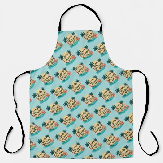 Sandy Toes Sun-Kissed Nose Beach esthetiek Schort (Voorkant)