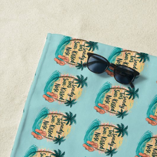 Sandy Toes Sun-Kissed Nose Beach esthetiek Strandlaken (In situ)