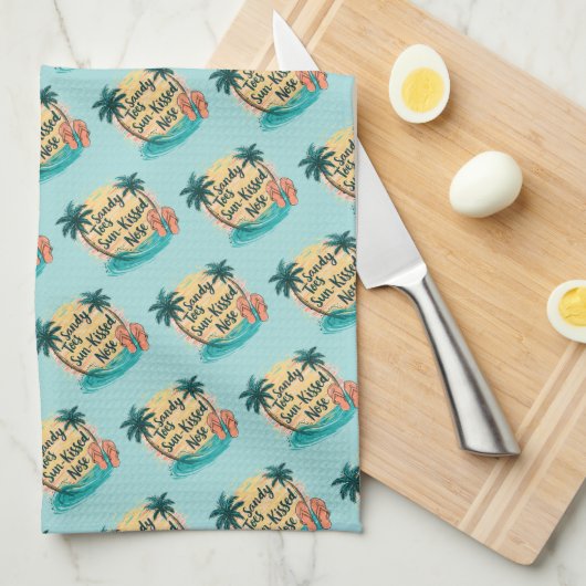 Sandy Toes Sun-Kissed Nose Beach esthetiek Theedoek (Quarter Fold)