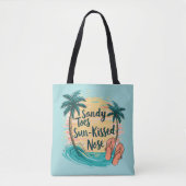 Sandy Toes Sun-Kissed Nose Beach esthetiek Tote Bag (Voorkant)