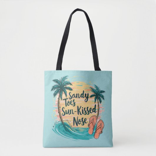 Sandy Toes Sun-Kissed Nose Beach esthetiek Tote Bag (Voorkant)