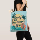 Sandy Toes Sun-Kissed Nose Beach esthetiek Tote Bag (Dichtbij)