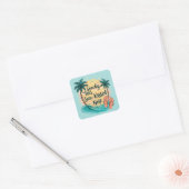 Sandy Toes Sun-Kissed Nose Beach esthetiek Vierkante Sticker (Envelop)