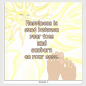 Sandy Toes Sunburn Nose Beach House Sticker (Vel)