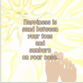 Sandy Toes Sunburn Nose Beach House Sticker (Voorkant)