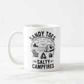 Sandy Toes Zoute kampvuren Camping Design Koffiemok (Links)