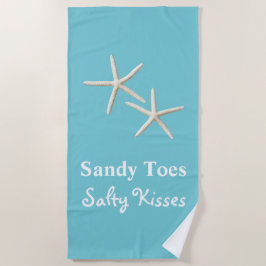 Sandy Toes Zoute Kusjes Blauw Strandlaken