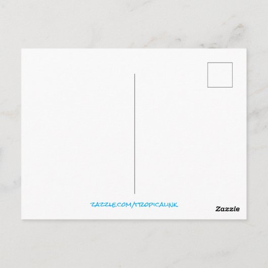 Sandy Tropical Beach Starfish Seashell Briefkaart (Achterkant)