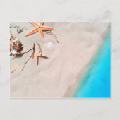 Sandy Tropical Beach Starfish Seashell Briefkaart (Voorkant)
