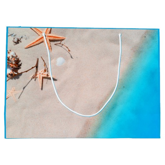 Sandy Tropical Beach Starfish Seashell Groot Cadeauzakje (Achterkant)