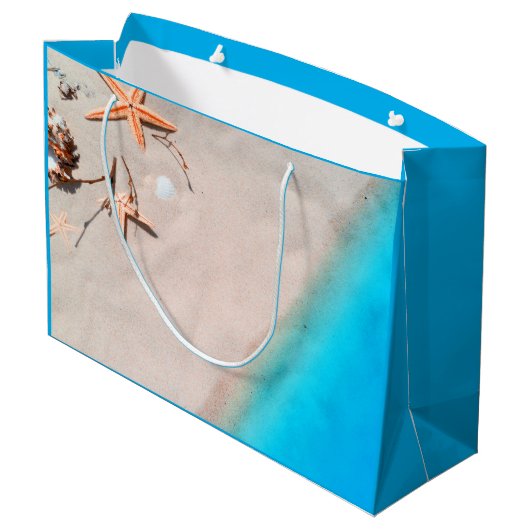 Sandy Tropical Beach Starfish Seashell Groot Cadeauzakje (Achterkant Gekanteld)