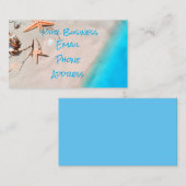 Sandy Tropical Beach Starfish Seashell Visitekaartje (Voorkant / Achterkant)