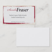 Sandy Visitekaartje (Voorkant / Achterkant)