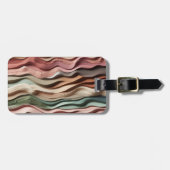 Sandy Waves Earth-Tone Bagagelabel (Voorkant horizontaal)
