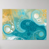 Sandy Waves Fluid Art Poster (Voorkant)