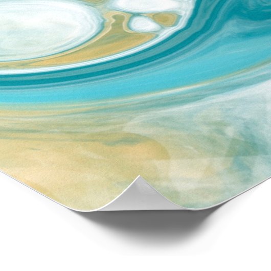 Sandy Waves Fluid Art Poster (Hoek)