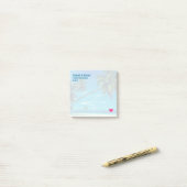 Sandy White Beach met Tropisch Palms Weddenschap Post-it® Notes (Op bureau)