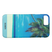 Sandy White Beach met tropische palmbomen Case-Mate iPhone Case (Achterkant (Horizontaal))