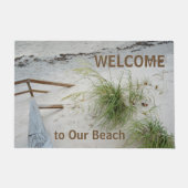 Sandy White Beach Seagrass  Welkom Deurmat (Voorkant)