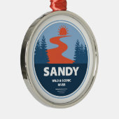 Sandy Wild en Schilderachtig rivier Metalen Ornament (Rechts)