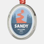 Sandy Wild en Schilderachtig rivier Metalen Ornament (Links)
