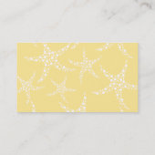 Sandy Yellow and White Starfish Pattern. Visitekaartje (Achterkant)