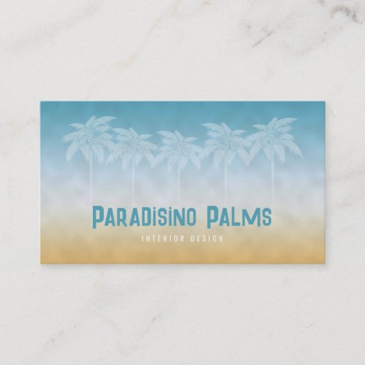 Sandy Zee Palms Silhouettes Visitekaartje (Voorkant)