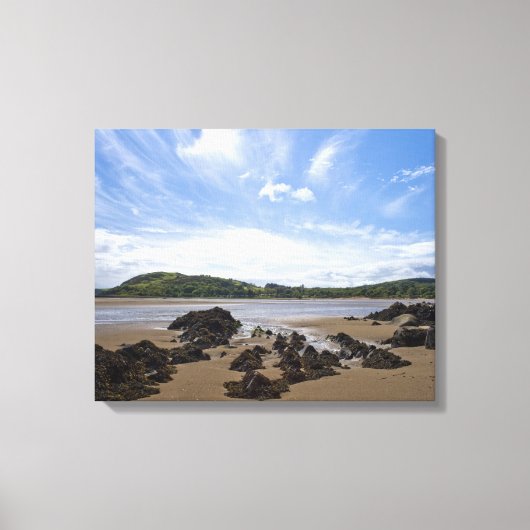 Sandyhills strand, Schotland Canvas Afdruk (Voorkant)
