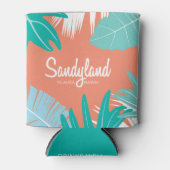 Sandyland Hawaiiaans tropisch blad Blikjeskoeler (Voorkant)