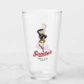 Sandy's drive-in glas (Achterkant)