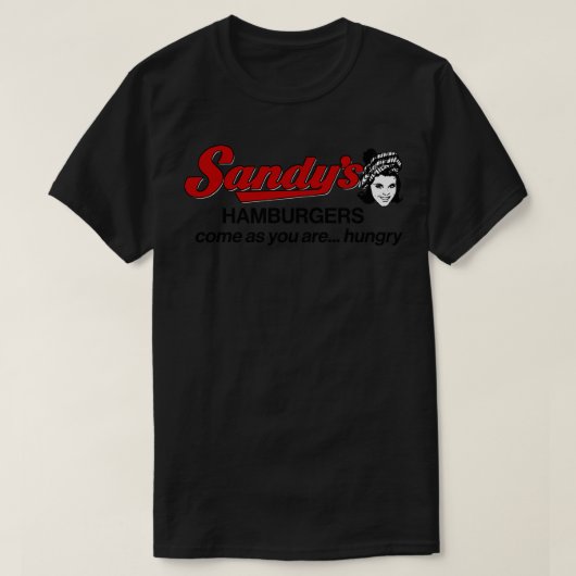 Sandys Hamburgers Fast Food Drive in 2 T-shirt (Design voorkant)