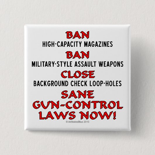 Sane Pistool-Control Wetten NU! Button (Voorkant)