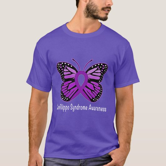 Sanfilippo Syndrome Butterfly of Hope T-shirt (Voorkant)