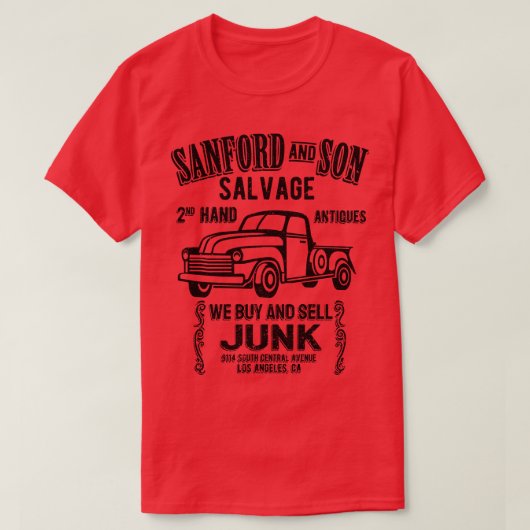 Sanford en Son Salvage boek T-shirt (Design voorkant)