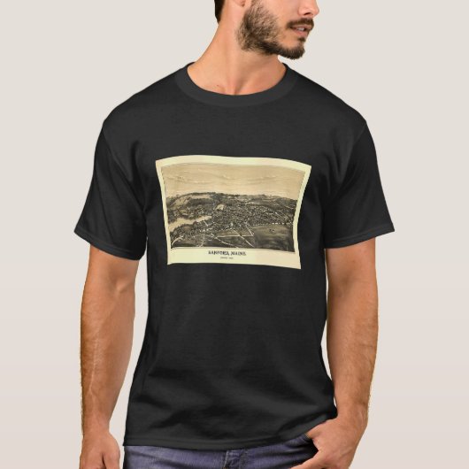 Sanford ME Map 1889 T-shirt (Voorkant)
