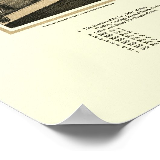 Sanford, ME Panoramic Map - 1889 Poster (Hoek)