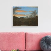 Sanford Robinson Gifford - Mist Rising at Sunset Canvas Afdruk (Insitu (Woonkamer))