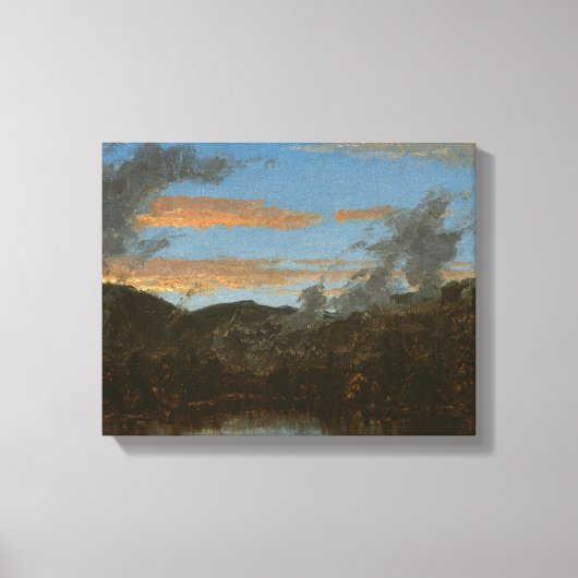 Sanford Robinson Gifford - Mist Rising at Sunset Canvas Afdruk (Voorkant)