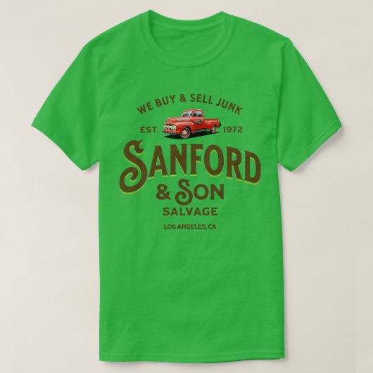 Sanford Son Salvage Est 1972 T-shirt (Design voorkant)