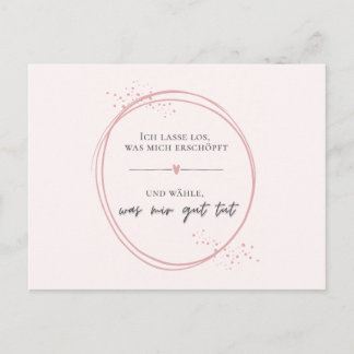 Sanftes Loslass-Affirmation Briefkaart
