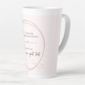 Sanftes Loslass-Affirmation Latte Mok (Rechterhoek)