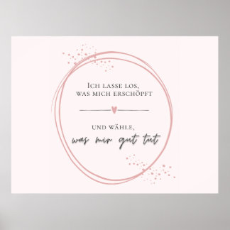 Sanftes Loslass-Affirmation Poster