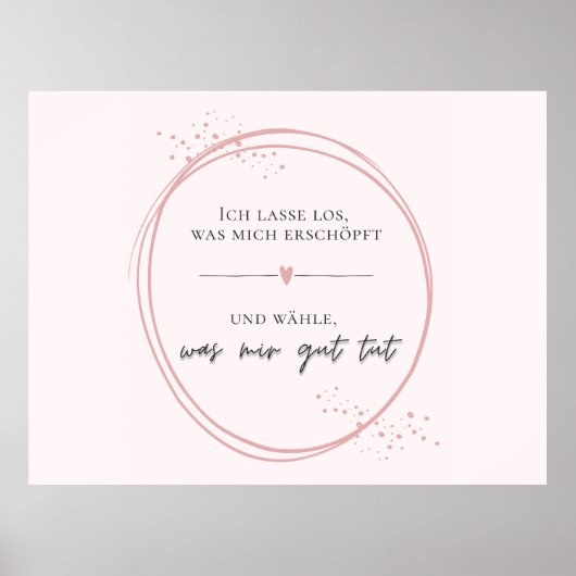 Sanftes Loslass-Affirmation Poster (Voorkant)