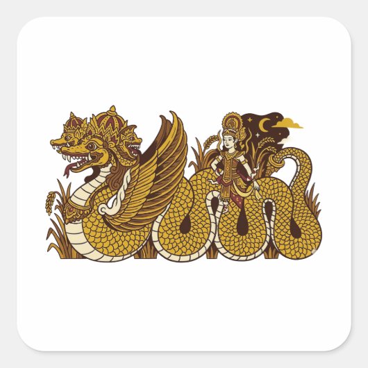 Sang Hyang Antaboga Vierkante Sticker (Voorkant)