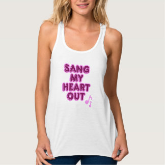Sang my heart out white tanktop