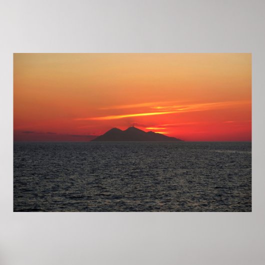 Sangeang Api Sunset Poster (Voorkant)