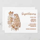 Sangeet Henna Mehndi Mhindi Hindi bruid bruidegom  Kaart (Voorkant / Achterkant)