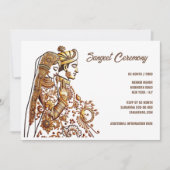 Sangeet Hindi Hena Mehndi Mhindi bruidegom Kaart (Voorkant)