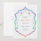 Sangeet Indian Sikh huwelijksceremonie uitnodiging (Voorkant / Achterkant)