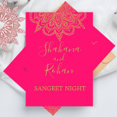Sangeet Indiase stijlroze goudkleur elegant Kaart